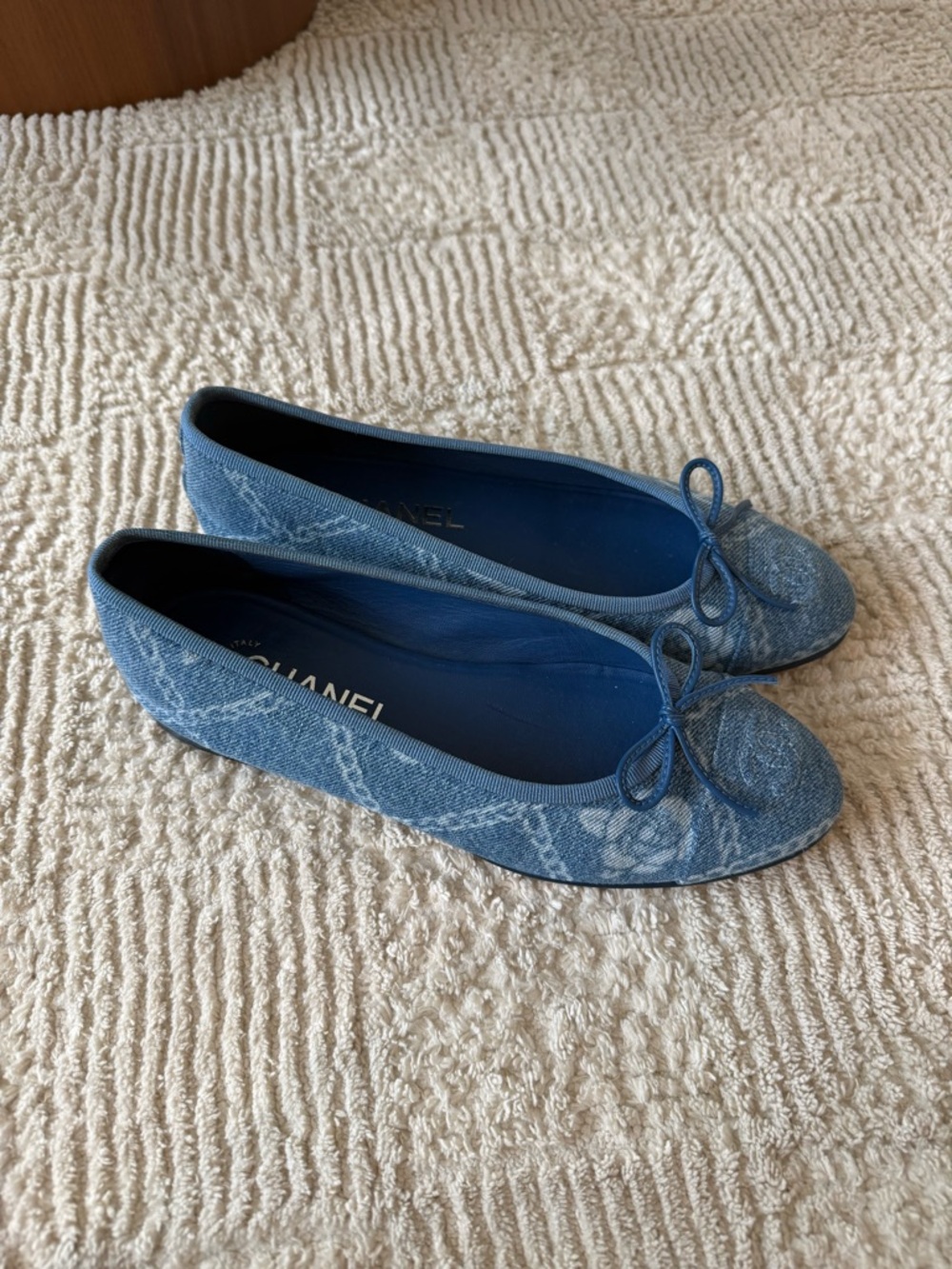 Chanel Denim Ballet Flats Blue Size 36.5 - Picture 3 of 8